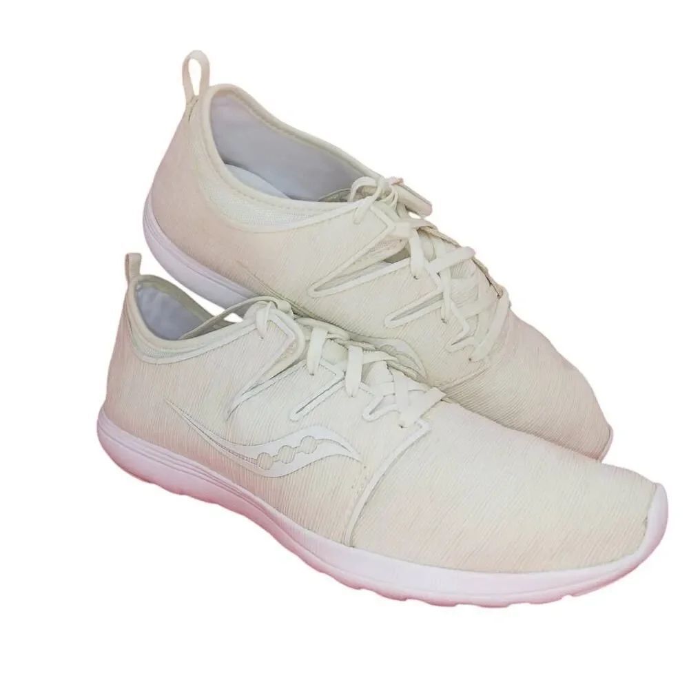 Saucony Eros Women's Low Top Ivory Running Sneakers - sz. 12